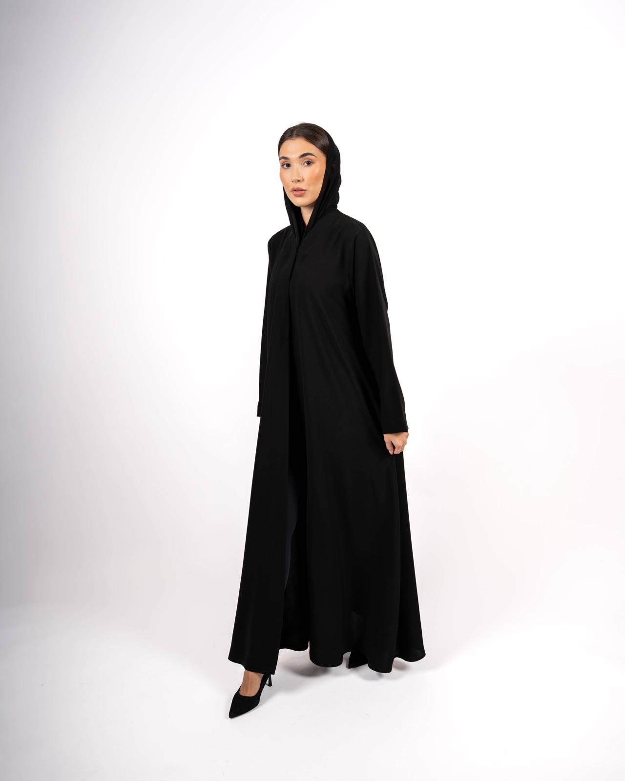 Black Elegant crepe abaya